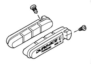 SportingGoods: Shimano Dura Ace /Ultegra Brake Pad Inserts Pair BR 7800/6600 Black
