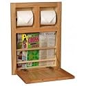 Toilet Paper Roll Hide Away - 2 Roll Dispenser (Natural Unfinished Oak) (21 3/4"H x 15 7/8"W x 5 1/4"D)