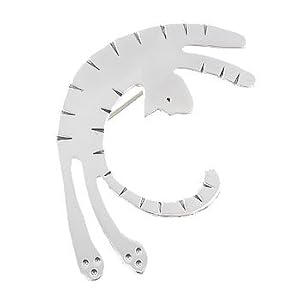 Tumbling Tiger Kitty Pin or Brooch in Sterling Silver, #7910