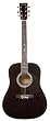 Huntington Full Size Dreadnought Acoustic Guitar with Free Carrying Bag - Black (Guitar, Case, Free eBook & DirectlyCheap(TM) Translucent Blue Medium Guitar Pick)