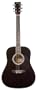 41" Inch Full Size Black Ebony Handcrafted Steel String Dreadnought Guitar & DirectlyCheap(TM) Translucent Blue Medium Guitar Pick
