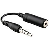 2.5mm Female to 3.5mm Male Headset Adaptor for Apple iPad/iPad 2/iPhone/3G/ 3Gs/4/4 CDMA/HTC and Other Phone Models (This will allow you to use your 2.5mm headset with a device that has 3.5mm)