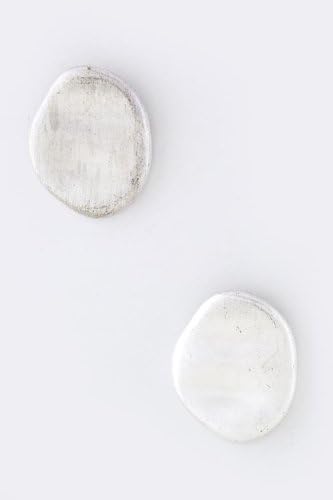 CONTEMPO COUTURE FLAT METAL EARRINGS (Matted Silver)