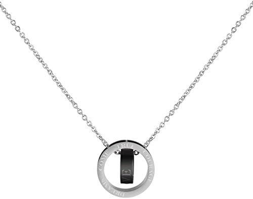 Smidearing Stainless Steel Necklace Mens Engraving Rings Pendant Necklace Titanium Necklaces Lover Gift Mens (1 pc)
