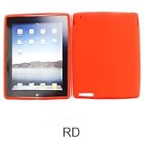 Apple iPad 2 Deluxe Silicone Skin, Red Hard Case/Cover/Faceplate/Snap On/Housing/Protector