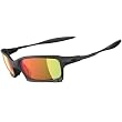 Oakley X-Squared Men's Active Racewear Sunglasses w/ Free B&F Heart Sticker Bundle - Carbon/Black Iridium