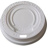 from Sussex Supplies Disposable Dome Sip Lid for Ripple Wrap / Disposable Cups Mug - 12/16oz. White (Pack 100)