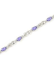 14kt Yellow Gold Oval Tanzanite and Diamond Bracelet