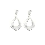 Sterling Silver ''Electroform'' Teardrop Shaped Earrings