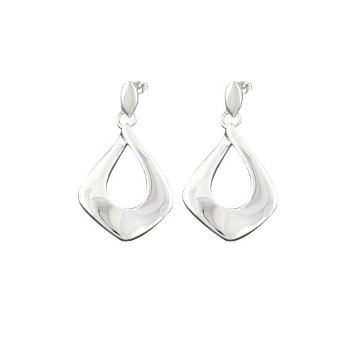Sterling Silver ''Electroform'' Teardrop Shaped Earrings