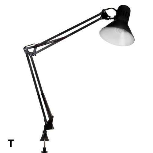 Globe Electric 5616001 Energy Star Swing Arm Clip Lamp, Black On Sale