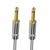 LYNX GL5S High Quality 6.3mm Mono Guitar / Instrument Lead with Neutrik REAN jack plugs.  SILVER cable - 5.0m