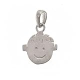 Sterling Silver Charm Pendant Little Boy Happy Face Toddler Son Grandson!