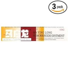 Mayinglong Musk Hemorrhoids Ointment Cream Value Pack - 3x 10 Grams