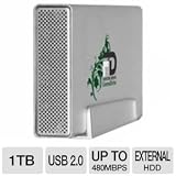 Fantom GreenDrive 1TB USB 2.0/eSATA Desktop External Hard Drive GD1000EU