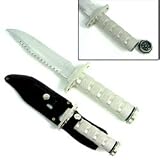 Silver Survival Knife with Survival Gear