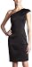 Jax Women's One-Shoulder Stretch Satin Dress,Black,10