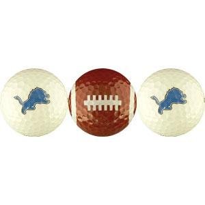 Detroit Lions - 3 Golf Balls