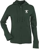 Michigan State Womens Zip Front Hoody Sweatshirt (Team Color)