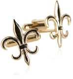 Gold-Tone Fleur De Lis Cufflinks by Cuff-Daddy