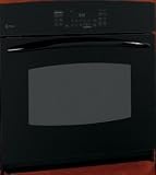 GE Profile PT916BMBB 30' Single Electric Wall Oven with 4.4 cu. ft. Self Clean Convection Oven, Hidden Bake Oven Interior, Meat Probe, Glass Touch Controls and ADA Compliant: Black
