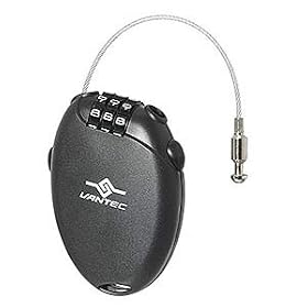 Vantec P N:Nbl-S100 3-In-1 Retractable Notebook Cable Lock Set 2.5Ft