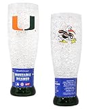 Miami Hurricanes Crystal Pilsner Glass