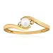 JUNE Birthstone Ring 10K Yellow Gold Pearl Ring