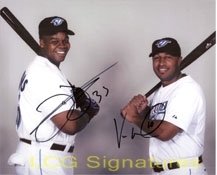 Blue Jays, Toronto Autographed/Hand Signed 8x10 Photo By Frank Thomas and Vernon Wells