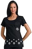 Cherokee Uniforms Daisy Scoop Neck Scrub Top (Available in Black or White)