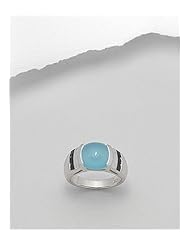 Blue Sapphire Ring In 92.5 Sterling Silver
