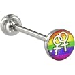 Surgical Steel DOUBLE FEMALE SYMBOL Gay Pride Barbell