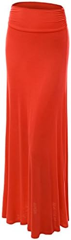 MBJ Womens Lightweight Floor Length Maxi Skirt