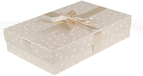 Foster-Stephens Handmade | Colorful | Wedding Dress Storage & Preservation Box | Polka Dot Champagne