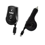 Premium Retractable Travel Home Wall Charger + Retractable Car Charger for  ....