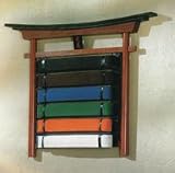 Deluxe 6 Level Mountable Solid Wood Belt Display