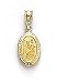 14k Oval St Christopher Medallion Pendant