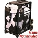 Zuca Carry-All Utility Sport Insert Bag - Muca (Black & White Cow Print with Pink Lining)