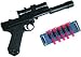 Dartpistole Luger P.08 - 25cm mit Zielfernrohr und 5 Gummipfeile