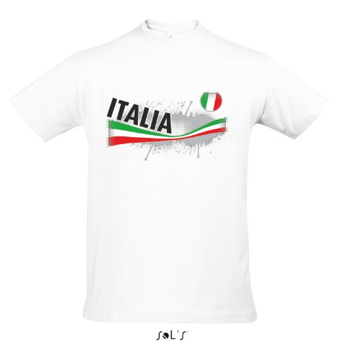 Fanshirt Herren ITALIA, Italien Ländershirt EM / WM Trikot S-XXL , White , XL