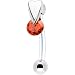 Orange Cubic Zirconia Drop Bioplast Intimate Piercing