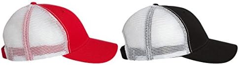 Duke Washed Trucker Cap, 1 Black/White &amp; 1 Red/White, Adjustable