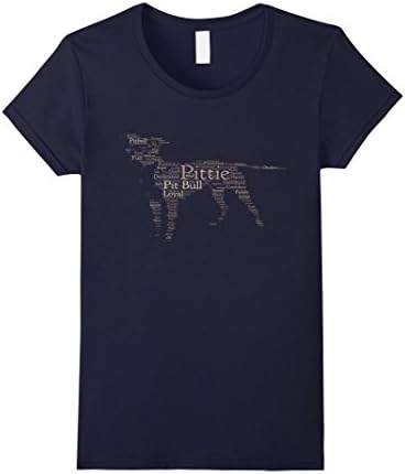 Women's Pit Bull American Staffordshire Terrier Dog T-shirt  Medium Navy