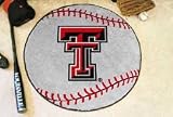 NCAA TEXAS TECH RED RAIDERS BASEBALL SHAPED DOOR MAT RUG