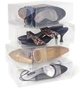 Women's Clear Shoe Boxes - Set of 10 (Clear) (3.75"H x 7"W x 11.5"D)