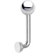14 Gauge 5mm Steel Ball Vertical Hood Piercing -1/2" 2.5mm Rise