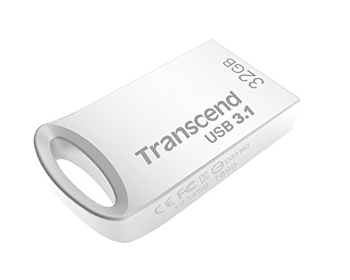 【Amazon.co.jp限定】 Transcend USBメモリ 32GB USB3.1 & USB 3.0 キャップレス シルバー 耐衝撃 防滴 防塵 (無期限保証) TS32GJF710SPE (FFP)