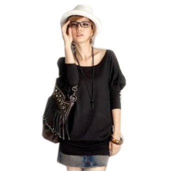 ドルマン スリーブ トップス ニット ワンピース チュニック カットソー 7分袖 ミニワンピ レディース ドルマンスリーブ ブラック ブラウン ピンク 3...