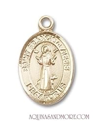 St. Francis of Assisi Small 14kt Gold Medal