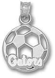 Florida Gators Gators Soccer Ball Pendant - Sterling Silver Jewelry